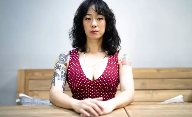 Angela Seo of the band Xiu Xiu poses for a portrait in Berlin, Germany, Wednesday, Aug. 28, 2024. (AP Photo/Markus Schreiber)