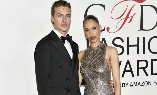 Lucky Blue Smith, left, and Nara Smith attend the CFDA Fashion Awards at the American Museum of Natural History on Monday, Oct. 28, 2024, in New York. (Photo by Evan Agostini/Invision/AP)