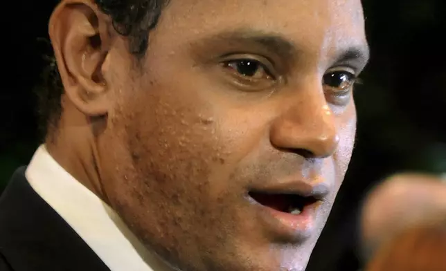 FILE - Former Major League Baseball player Sammy Sosa arrives to a tribute ceremony for foreign films actors during the 6th Dominican Film Festival in Santo Domingo, Dominican Republic, Wednesday, Nov. 17, 2010. (AP Photo/Manuel Diaz, File)