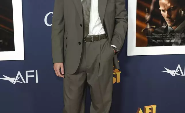 Nicholas Hoult arrives at the AFI Fest premiere of "Juror #2" on Sunday, Oct. 27, 2024, at TCL Chinese Theatre in Los Angeles. (Photo by Jordan Strauss/Invision/AP)