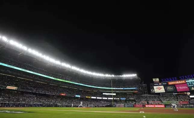 Kansas City Royals pitcher Cole Ragans delivers against the New York Yankees during the first inning of Game 2 of the American League baseball playoff series, Monday, Oct. 7, 2024, in New York. (AP Photo/Frank Franklin II)