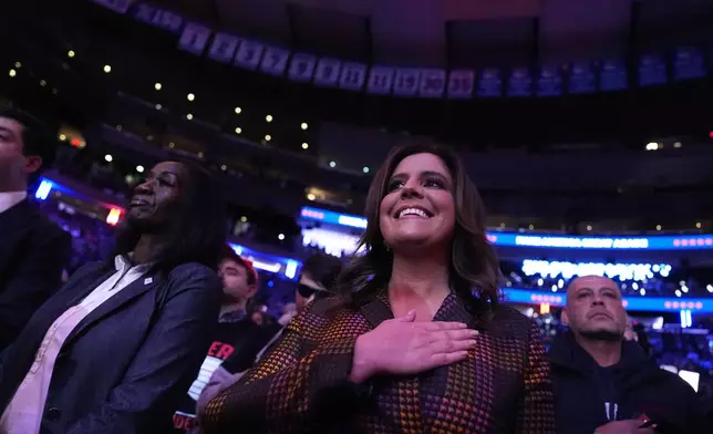 Rep. Elise Stefanik, R-N.Y., attends a campaign rally for Republican presidential nominee former President Donald Trump at Madison Square Garden, Sunday, Oct. 27, 2024, in New York. (AP Photo/Julia Demaree Nikhinson)