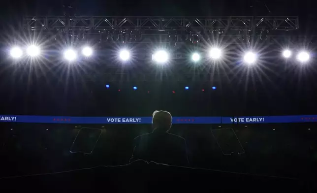 Republican presidential nominee former President Donald Trump speaks at a campaign rally at the Bryce Jordan Center, Saturday, Oct. 26, 2024, in State College, Pa. (AP Photo/Alex Brandon)