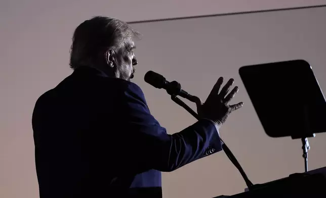 Republican presidential nominee former President Donald Trump speaks at a campaign event at the Butler Farm Show, Saturday, Oct. 5, 2024, in Butler, Pa. (AP Photo/Alex Brandon)