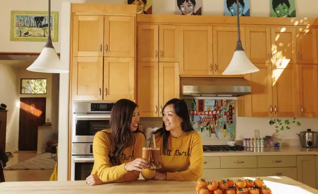 Twrl co-founders Olivia Chen and Pauline Ang pose for a portrait on Monday, Oct. 21, 2024, in Palo Alto, Calif. (AP Photo/Juliana Yamada)