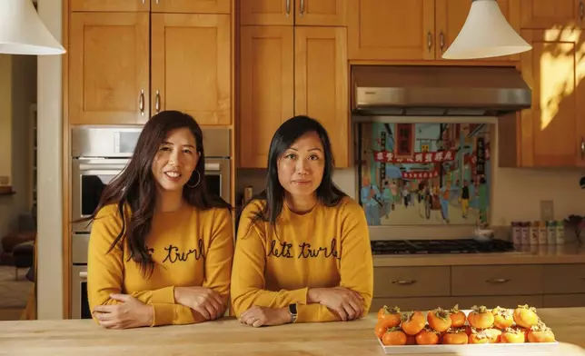 Twrl co-founders Olivia Chen and Pauline Ang pose for a portrait on Monday, Oct. 21, 2024, in Palo Alto, Calif. (AP Photo/Juliana Yamada)