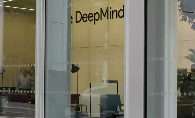 View at the Google DeepMind office building in London, Wednesday, Oct. 9, 2024. Demis Hassabis and John Jumper were awarded the Nobel Prize in chemistry for their breakthrough work predicting and designing the structure of proteins, the building blocks of life. Hassabis and Jumper both work at Google Deepmind in London. (AP Photo/Alastair Grant)