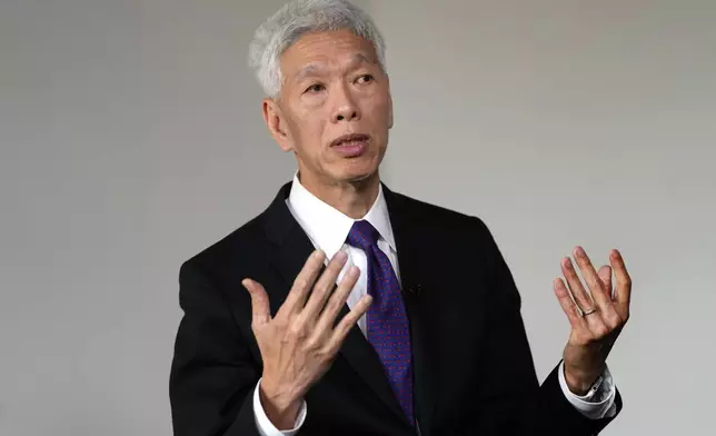 Lee Hsien Yang, who has been granted political asylum in the UK from what he called persecution in Singapore, as he is interviewed by The Associated Press in London, Monday, Oct. 28, 2024. (AP Photo/Kirsty Wigglesworth)