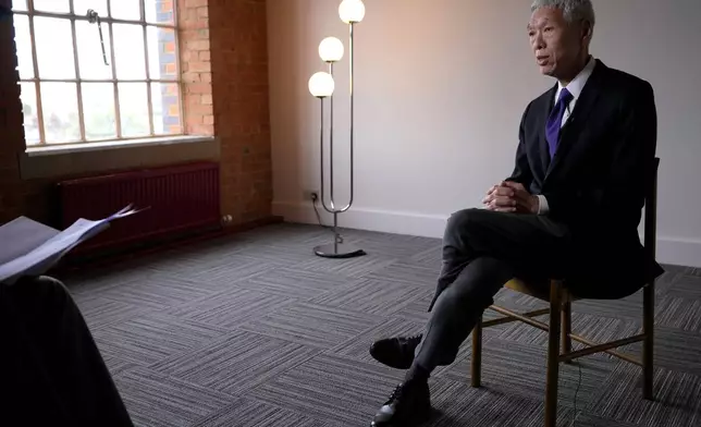 Lee Hsien Yang, who has been granted political asylum in the UK from what he called persecution in Singapore, as he is interviewed by Associated Press in London, Monday, Oct. 28, 2024. (AP Photo/Kirsty Wigglesworth)