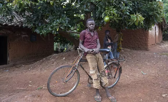 A young boy pose for a photograph under an avocado tree in Kayanza province, Burundi, Sept. 18, 2024. (AP Photo/Brian Inganga)