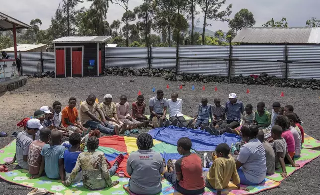 Children who suffered from war induced trauma receive counselling in Goma, Democratic Republic of the Congo, Thursday, Aug. 29, 2024. (AP Photo/Moses Sawasawa)