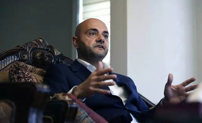 Assad Turfe, a Lebanese American and the deputy executive of Wayne County, is interviewed, Oct. 23, 2024 in Dearborn, Mich. Turfe is among the few Arab American leaders in Michigan to have endorsed presidential candidate Kamala Harris. (AP Photo/Carlos Osorio)