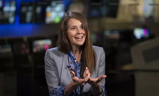 FILE - Director of the U.S. Cybersecurity and Infrastructure Security Agency (CISA) Jen Easterly speaks to The Associated Press in Washington, Wednesday, Oct. 2, 2024. (AP Photo/Ben Curtis, File)