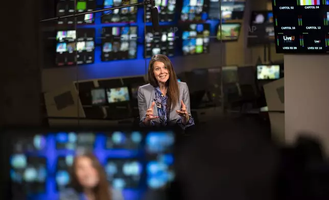 FILE - Director of the Cybersecurity and Infrastructure Security Agency (CISA) Jen Easterly speaks to The Associated Press in Washington, Wednesday, Oct. 2, 2024. (AP Photo/Ben Curtis, File)