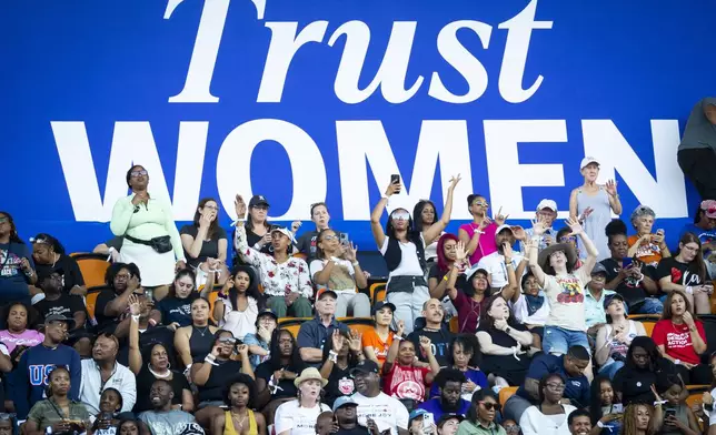 Supporters attend a rally for Democratic presidential nominee Vice President Kamala Harris on Friday, Oct. 25, 2024, in Houston. (AP Photo/Annie Mulligan)