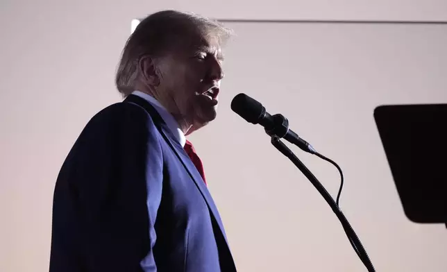 Republican presidential nominee former President Donald Trump speaks at a campaign event at the Butler Farm Show, Saturday, Oct. 5, 2024, in Butler, Pa. (AP Photo/Alex Brandon)