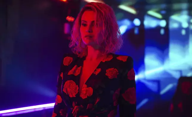 This image released by Netflix shows Selena Gomez in a scene from "Emilia Pérez." (Shanna Besson/Netflix via AP)