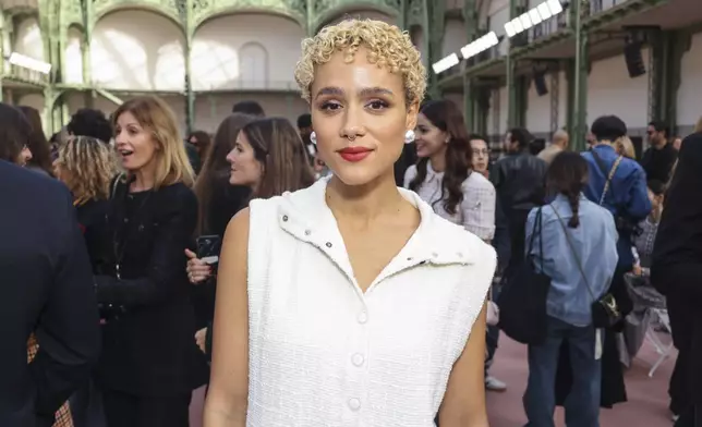 Nathalie Emmanuel attends the Chanel Spring/Summer 2025 collection presented Tuesday, Oct. 1, 2024, in Paris. (Photo by Vianney Le Caer/Invision/AP)