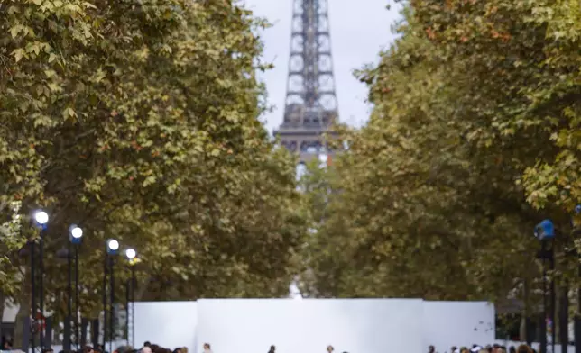 Models wear creations as part of the Stella McCartney Spring/Summer 2025 collection presented Monday, Sept. 30, 2024 in Paris. (Photo by Vianney Le Caer/Invision/AP)