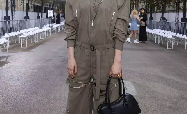 Greta Gerwig attends the Stella McCartney Spring/Summer 2025 collection presented Monday, Sept. 30, 2024, in Paris. (Photo by Vianney Le Caer/Invision/AP)