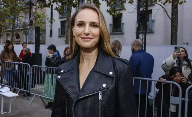 Natalie Portman attends the Stella McCartney Spring/Summer 2025 collection presented Monday, Sept. 30, 2024, in Paris. (Photo by Vianney Le Caer/Invision/AP)