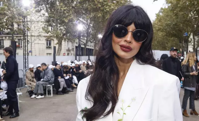 Jameela Jamil attends the Stella McCartney Spring/Summer 2025 collection presented Monday, Sept. 30, 2024, in Paris. (Photo by Vianney Le Caer/Invision/AP)