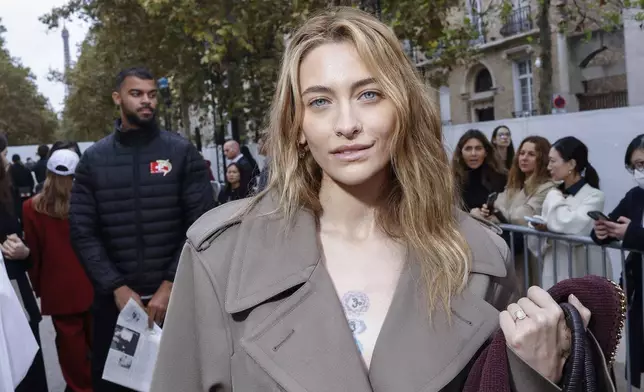 Paris Jackson attends the Stella McCartney Spring/Summer 2025 collection presented Monday, Sept. 30, 2024, in Paris. (Photo by Vianney Le Caer/Invision/AP)