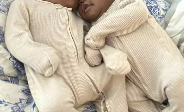 Undated photos twin brothers Khazmir Williams and Khyzier Williams, who were killed along with their mother Kobe Williams, in their home in Thomson, Ga., by a falling tree during Hurricane Helene on Monday, Sept. 30, 2024. (Obie Lee Williams via AP)