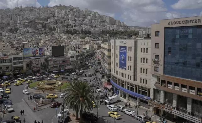 A general view of the West Bank city of Nablus Sunday, Sept. 15, 2024. (AP Photo/Majdi Mohammed)