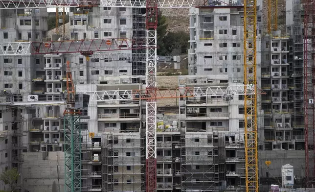 A construction site in Jerusalem Monday, Sept. 16, 2024. (AP Photo/Mahmoud Illean)