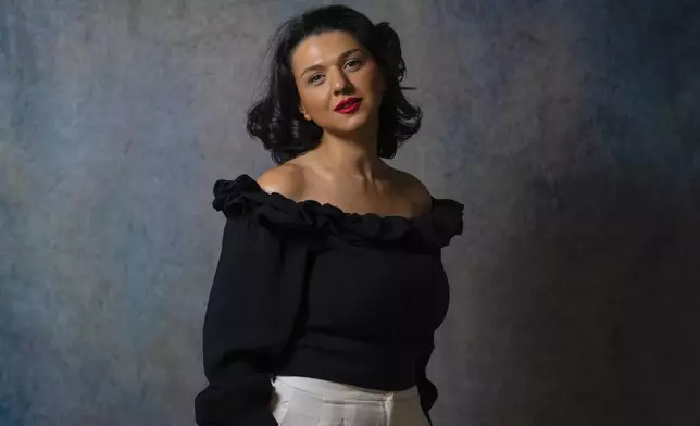 Khatia Buniatishvili poses for a portrait on Tuesday, Sept. 24, 2024, in New York. (AP Photo/Gary Gerard Hamilton)