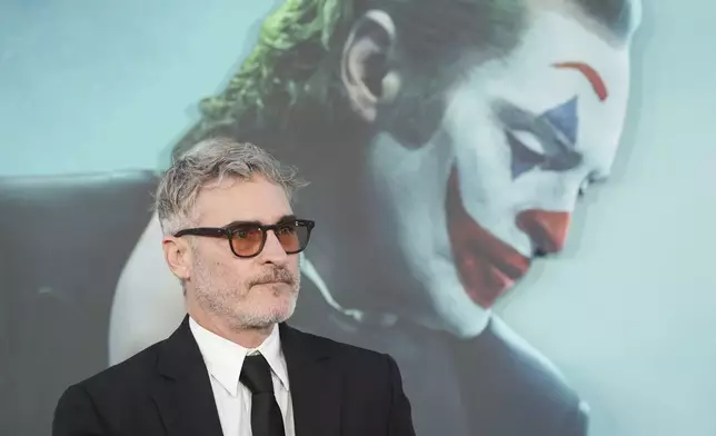 Joaquin Phoenix arrives at the premiere of "Joker: Folie a Deux" on Monday, Sept. 30, 2024, at TCL Chinese Theatre in Los Angeles. (Photo by Jordan Strauss/Invision/AP)