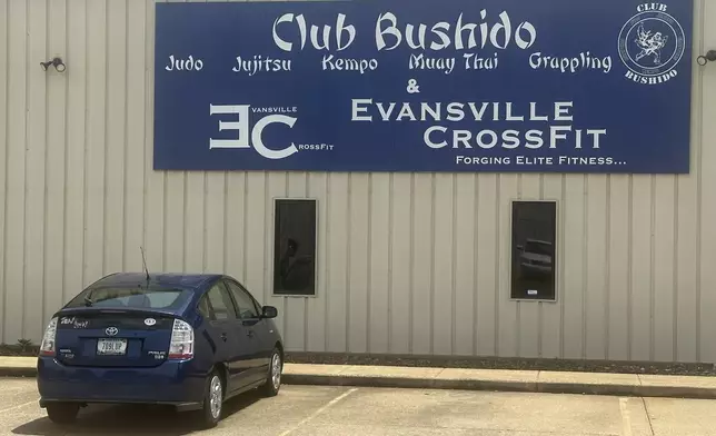 Club Bushido, the site for “Big Fight” day for the Southwest Indiana Law Enforcement Academy, is seen in Evansville, Ind., on June 4, 2024. (AP Photo/Ryan J. Foley)