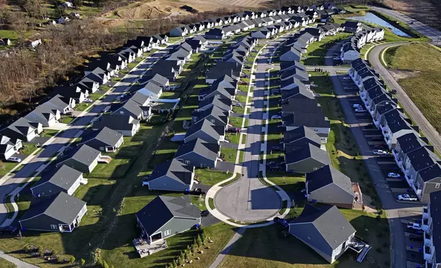 FILE - A housing development in Middlesex, Pa., is shown on March 29, 2024. (AP Photo/Gene J. Puskar, File)