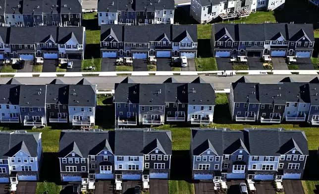 FILE - A housing development in Cranberry Township, Pa., is seen on March 29, 2024. (AP Photo/Gene J. Puskar, File)