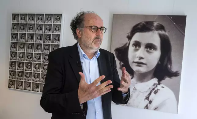 Anne Frank House director Ronald Leopold talks about the upcoming exhibit in New York during an interview in Amsterdam, Netherlands, Friday, Oct. 4, 2024. (AP Photo/Peter Dejong)