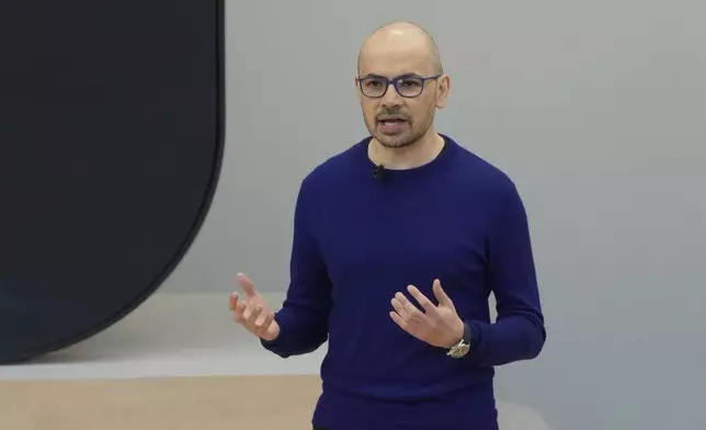 FILE - Demis Hassabis, CEO of DeepMind Technologies, speaks at a Google I/O event in Mountain View, Calif., Tuesday, May 14, 2024. (AP Photo/Jeff Chiu, File)