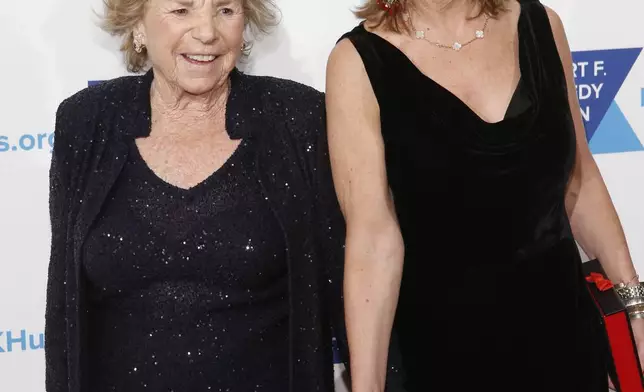 FILE - Ethel Kennedy, left, and her daughter Kerry Kennedy attend the Robert F. Kennedy Ripple of Hope Award ceremony, Tuesday, Dec. 16, 2014, in New York. (AP Photo/Jason DeCrow, File)