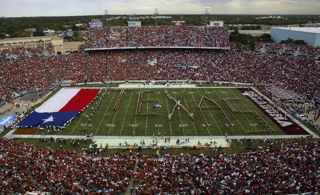 FILE - The Cotton Bowl is shown on the 100th match-up of Texas and Oklahoma in an NCAA college football game in Dallas, Saturday, Oct. 10 , 2005. (AP Photo/LM Otero, File)