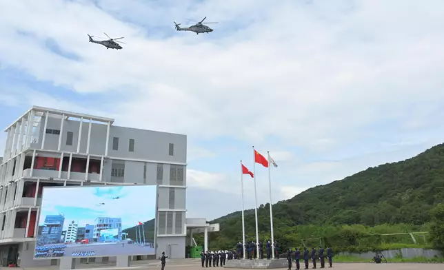Security Bureau holds parade by disciplined services and youth groups and fun day in celebration of National Day  Source: HKSAR Government Press Releases