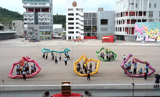 Security Bureau holds parade by disciplined services and youth groups and fun day in celebration of National Day  Source: HKSAR Government Press Releases
