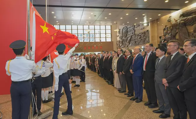 Hospital Authority holds flag-raising ceremony to celebrate 75th anniversary of founding of People's Republic of China  Source: HKSAR Government Press Releases