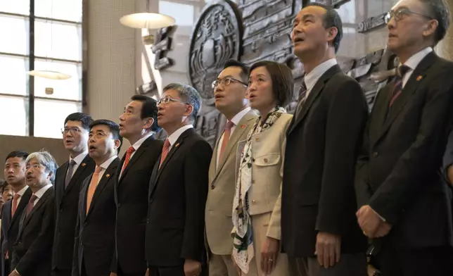 Hospital Authority holds flag-raising ceremony to celebrate 75th anniversary of founding of People's Republic of China  Source: HKSAR Government Press Releases