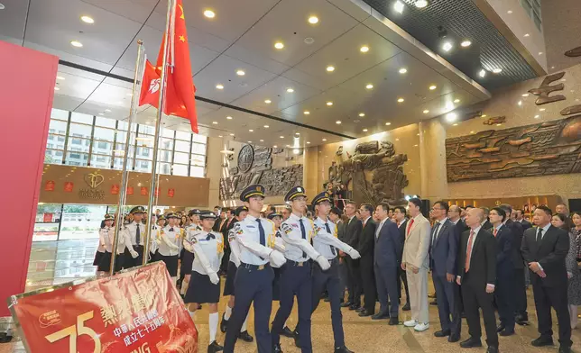 Hospital Authority holds flag-raising ceremony to celebrate 75th anniversary of founding of People's Republic of China  Source: HKSAR Government Press Releases