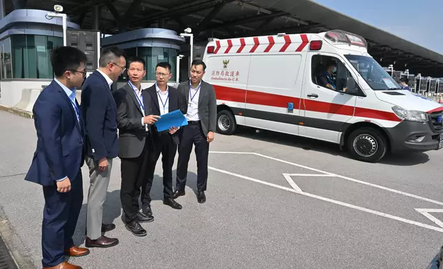 Drill for Pilot Scheme for Direct Cross-boundary Ambulance Transfer in GBA by HKSAR and Macao SAR Governments conducted smoothly today  Source: HKSAR Government Press Releases