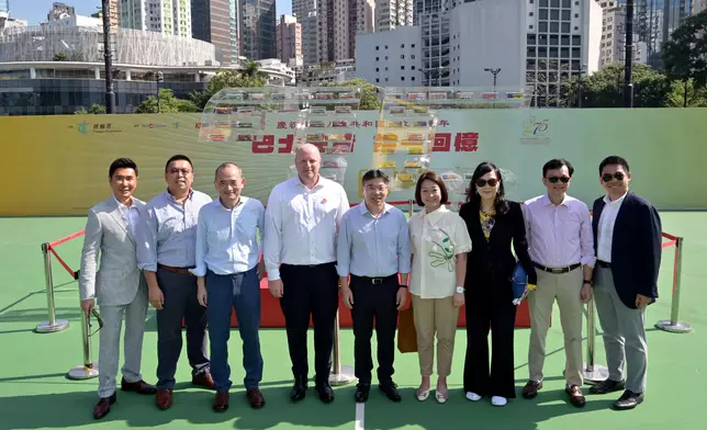 Bus parade and exhibition amid 75th National Day celebrations review important role of bus services in public transport system  Source: HKSAR Government Press Releases