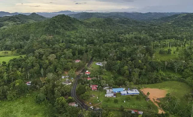 Roads snake through the community of Limon, which could be submerged in a proposed plan to dam the nearby Indio River to secure the Panama Canal’s uninterrupted operation, in Panama, Saturday, Aug. 31, 2024. (AP Photo/Matias Delacroix)