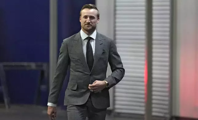 Nashville Predators center Steven Stamkos arrives at Amalie Arena before an NHL hockey game against the Tampa Bay Lightning Monday, Oct. 28, 2024, in Tampa, Fla. Stamkos played for the Lightnig for 16-seasons. (AP Photo/Chris O'Meara)