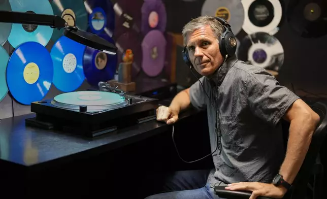 Mark Michaels, CEO &amp; Chairman of United Record Pressing, poses for a portrait July 11, 2024, in Nashville, Tenn. (AP Photo/George Walker IV)