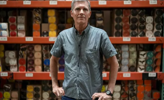 Mark Michaels is the CEO &amp; Chairman of United Record Pressing poses for a portrait July 11, 2024, in Nashville, Tenn. (AP Photo/George Walker IV)